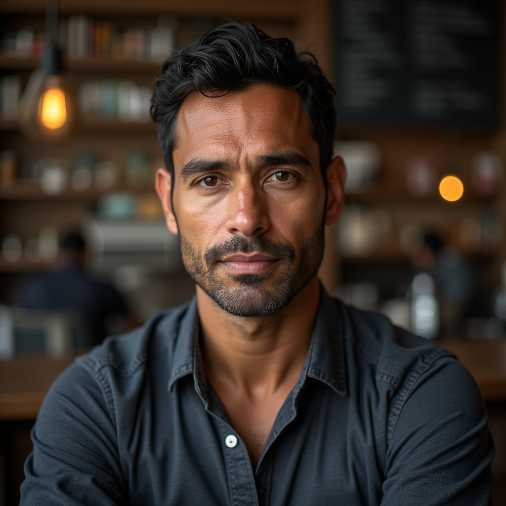 Non-compliant photo with busy distracting background