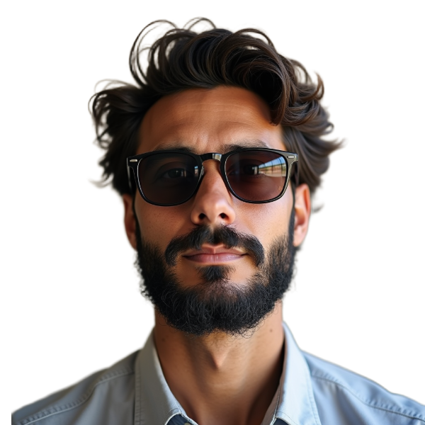 Unacceptable passport photo showing person wearing sunglasses