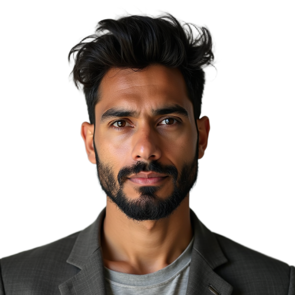 Rejected visa photo example - too dark and underexposed